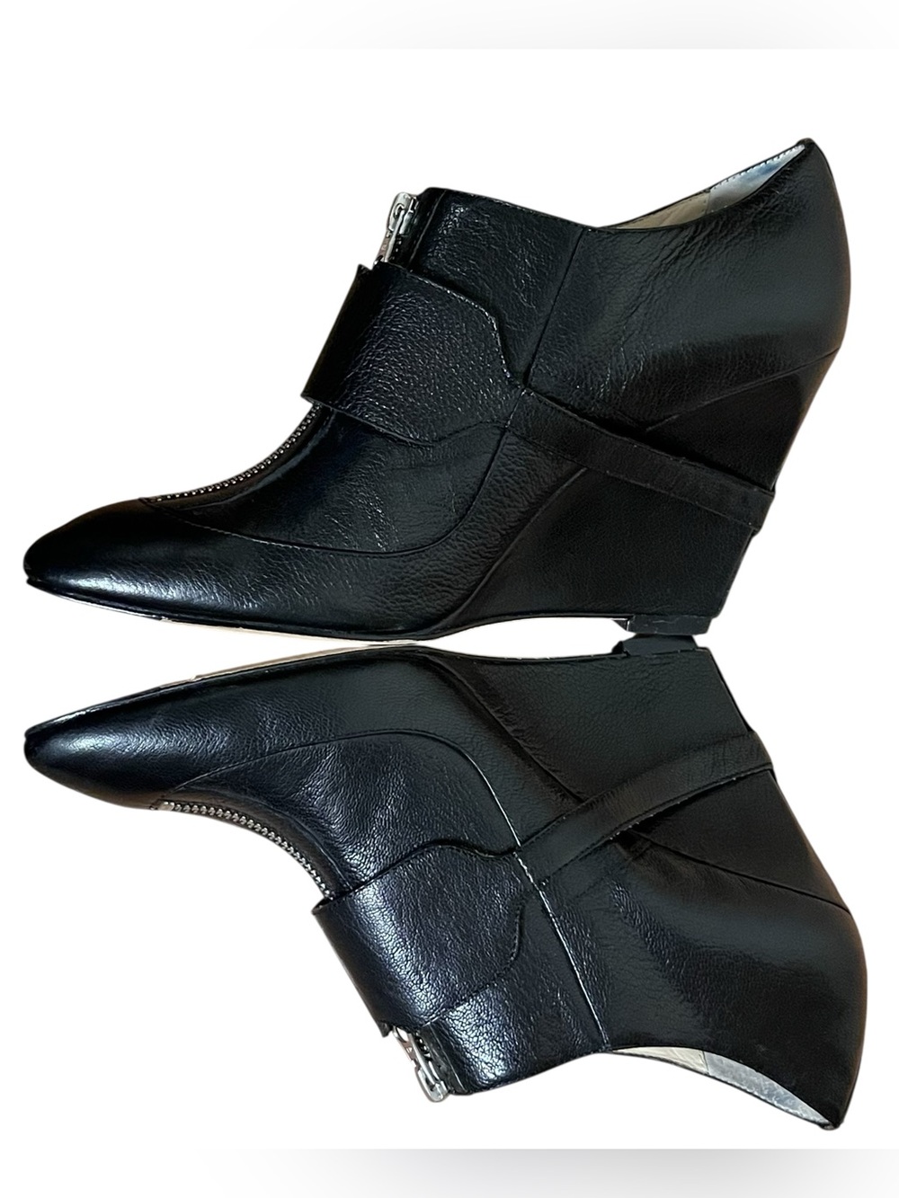 Elizabeth and James E Raffa Ankle Leather Booties 4" Heel & Wedge 9 1/2 - Picture 4 of 12